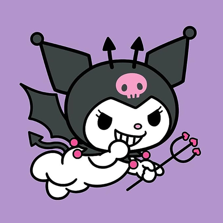 Kuromi Devil Costume Purple Women's Long Sleeve Sweatshirt - Shadow Anime