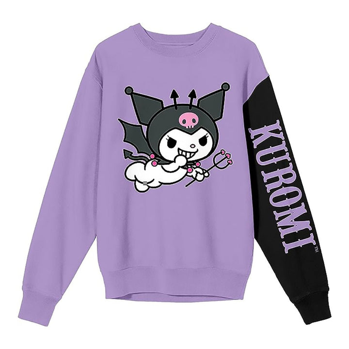 Kuromi Devil Costume Purple Women's Long Sleeve Sweatshirt - Shadow Anime