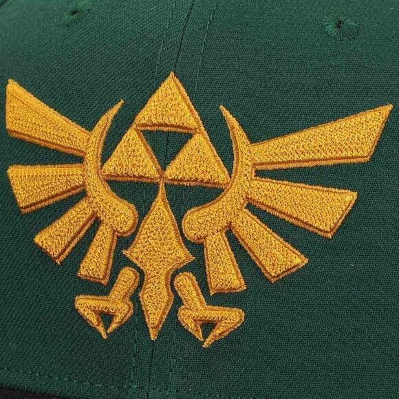 Legend of Zelda Hyrule Crest Flat Bill Snapback Hat - Shadow Anime