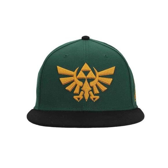 Legend of Zelda Hyrule Crest Flat Bill Snapback Hat - Shadow Anime