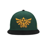Legend of Zelda Hyrule Crest Flat Bill Snapback Hat - Shadow Anime