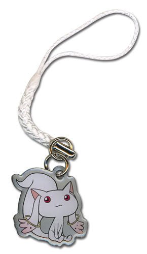 Madoka Magica Kyubey Metal Cell Phone Charm - Shadow Anime