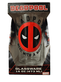 Marvel Deadpool Logo Pint Glass 16 oz - Shadow Anime