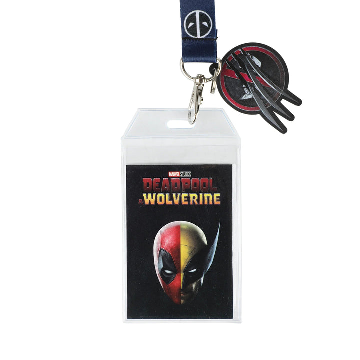 Marvel Deadpool & Wolverine All Over Lanyard With Logo Charm - Shadow Anime