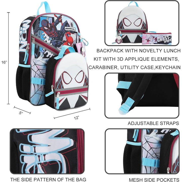 Marvel Spider-Gwen 5 Piece Youth Backpack Set - Shadow Anime