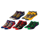 Marvel Zombie Characters 5 Pair Ankle Socks - Shadow Anime