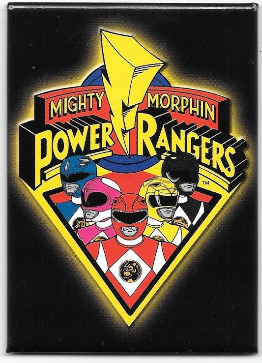 Mighty Morphin Power Rangers Group Logo Fridge Magnet - Shadow Anime