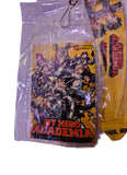 My Hero Academia Class 1-A lanyard close-up of clear plastic ID badge holder sleeve showing Class 1-A group artwork and MHA logo