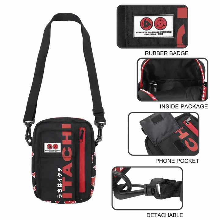 Naruto Itachi Mini Messenger Crossbody Bag - Shadow Anime
