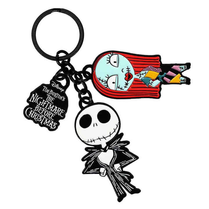 Nightmare Before Christmas Jack & Sally Multi Charm Keychain - Shadow Anime