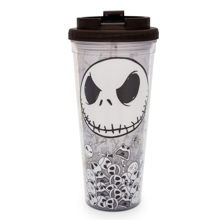 Nightmare Before Christmas Jack Skull Faces Travel Tumbler - Shadow Anime