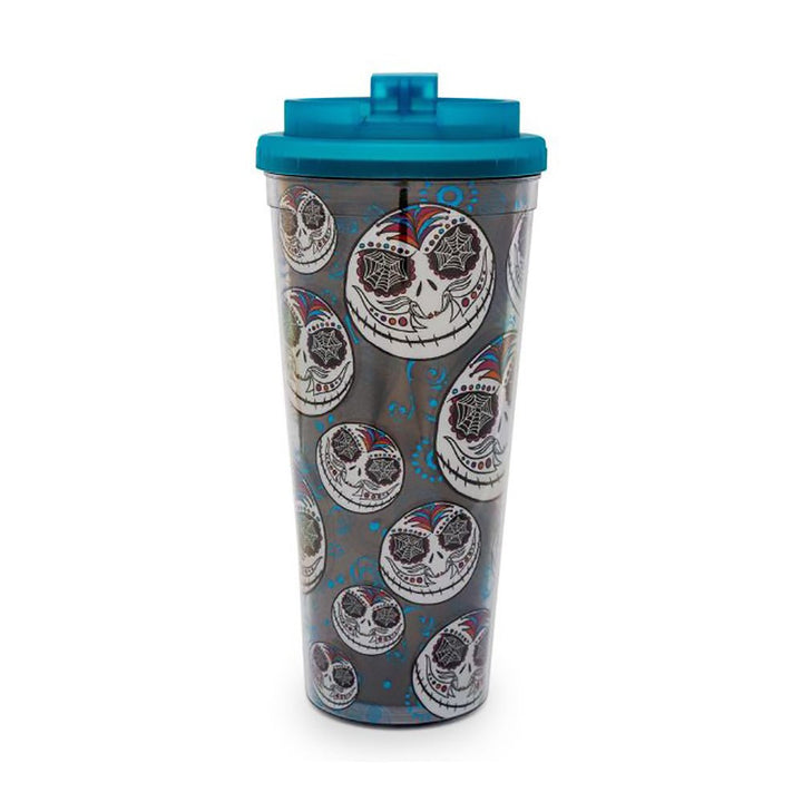Nightmare Before Christmas Jack Sugar Skull Plastic Travel Tumbler - Shadow Anime