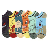 Pokemon Character Names Ankle Socks 6 Pair Set - Shadow Anime