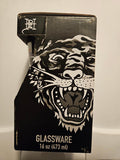 Ed Hardy Skull Hat Gamble Pint Glass 16 oz