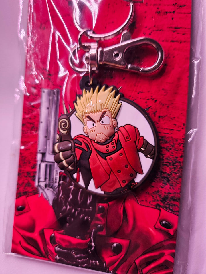 Trigun Vash the Stampede Thumbs Up Keychain - Love & Peace Anime Accessory