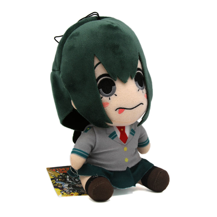 My Hero Academia Asui Uniforme scolaire Pose assise Poupée en peluche 20,3 cm