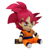 Dragon Ball Super SSGSS Red Goku 9" Sitting Plush Doll