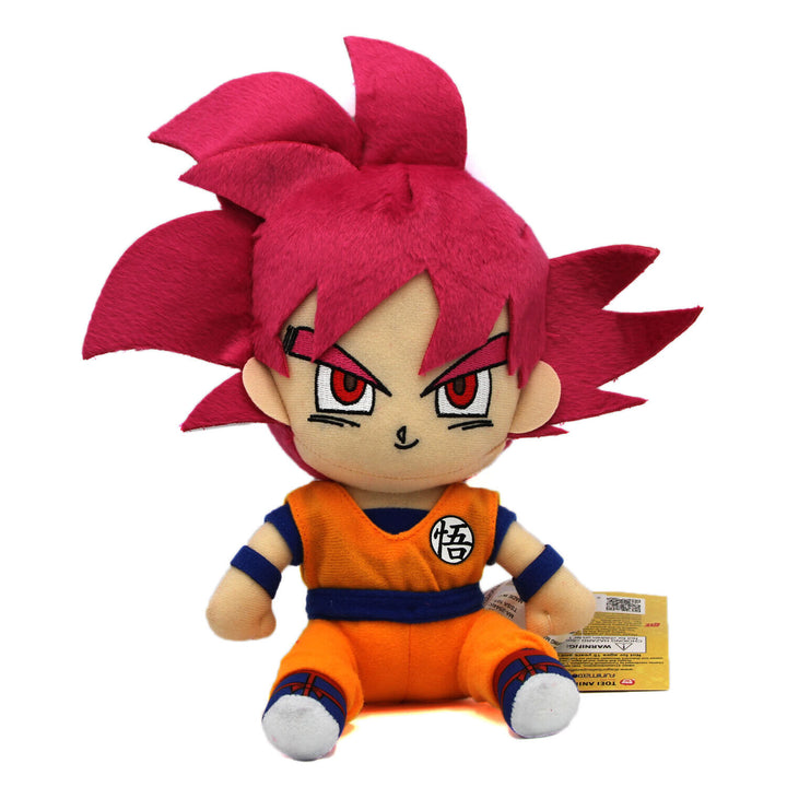 Dragon Ball Super SSGSS Red Goku 9" Sitting Plush Doll