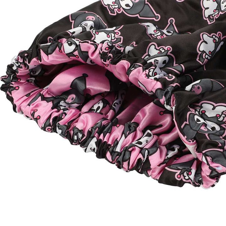 Sanrio Kuromi Character All-Over Print Reversible Sleep Bonnet - Shadow Anime