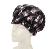 Sanrio Kuromi Character All-Over Print Reversible Sleep Bonnet - Shadow Anime