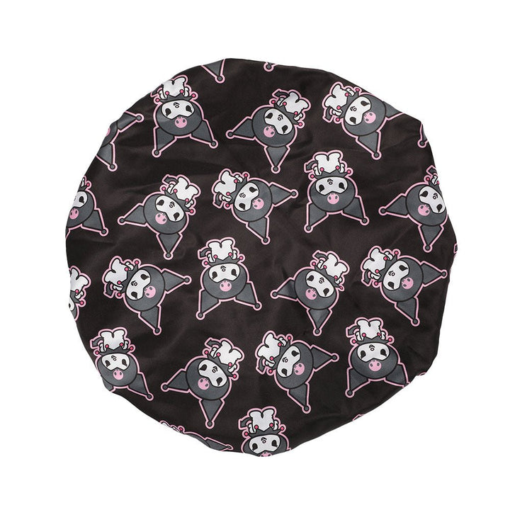 Sanrio Kuromi Character All-Over Print Reversible Sleep Bonnet - Shadow Anime