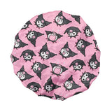 Sanrio Kuromi Character All-Over Print Reversible Sleep Bonnet - Shadow Anime