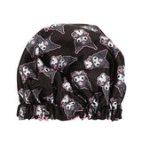 Sanrio Kuromi Character All-Over Print Reversible Sleep Bonnet - Shadow Anime