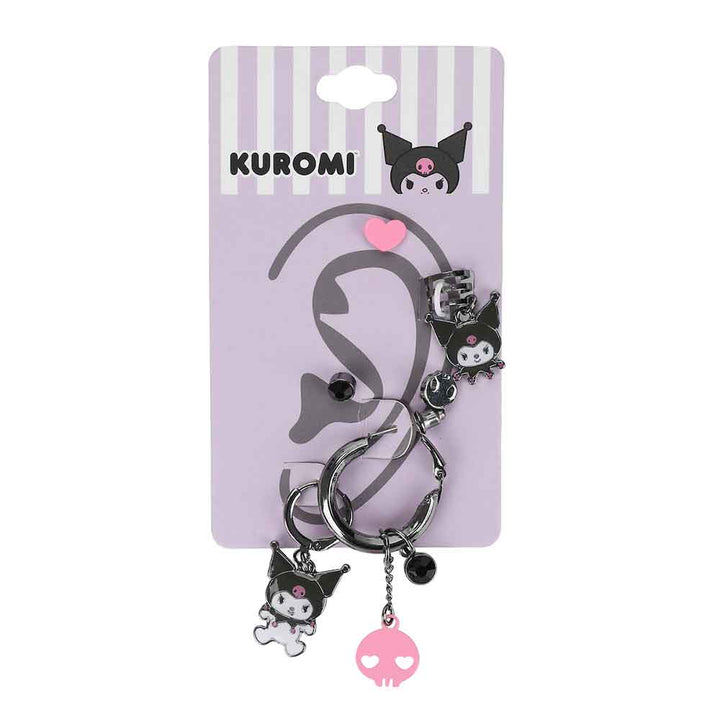 Sanrio Kuromi Character & Charms 5-Piece Earrings Set - Shadow Anime