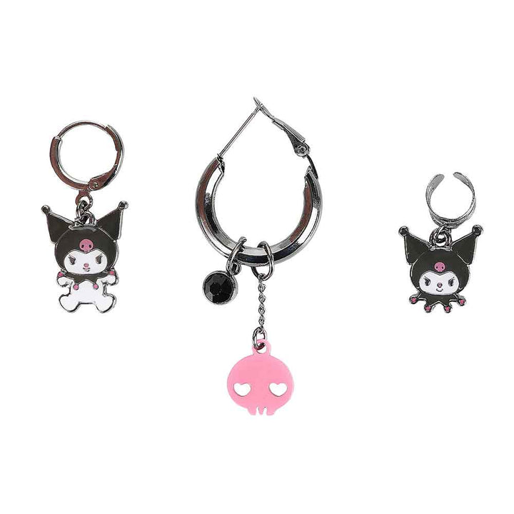 Sanrio Kuromi Character & Charms 5-Piece Earrings Set - Shadow Anime