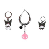 Sanrio Kuromi Character & Charms 5-Piece Earrings Set - Shadow Anime