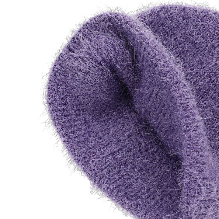 Sanrio Kuromi Fuzzy Purple Beanie Hat - Shadow Anime