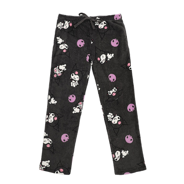 Sanrio Kuromi Plush Fleece Sleep Pants - Shadow Anime