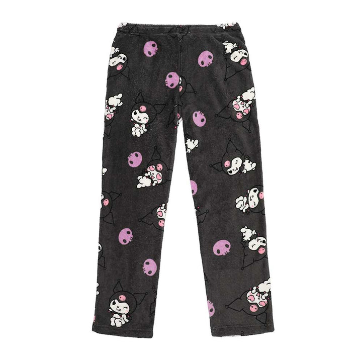 Sanrio Kuromi Plush Fleece Sleep Pants - Shadow Anime