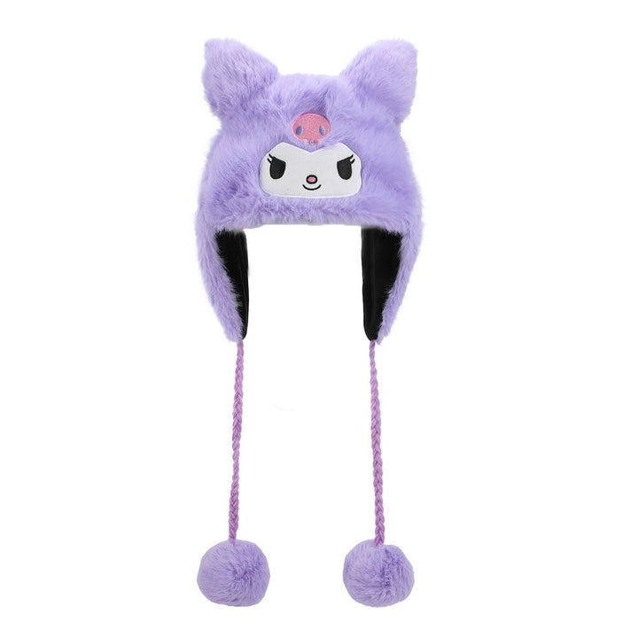 Sanrio Kuromi Plush Laplander Beanie Hat - Shadow Anime