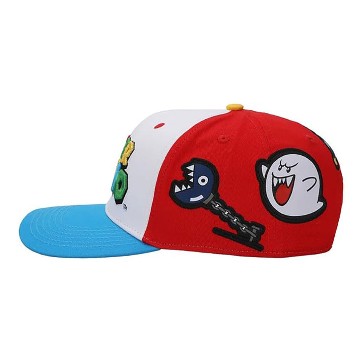 Super Mario Bros Power-Ups & Creatures Snapback Hat - Shadow Anime