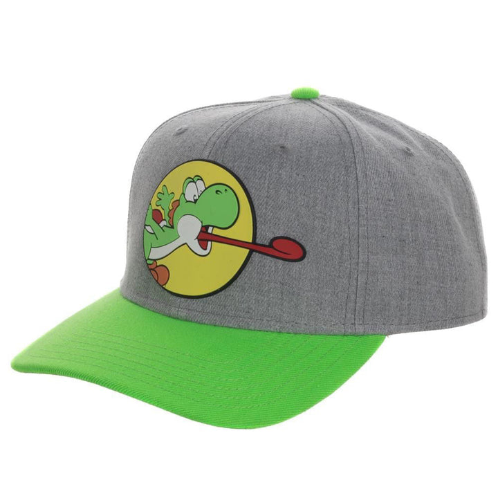 Super Mario Bros Yoshi Curved Bill Snapback Hat - Shadow Anime