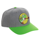 Super Mario Bros Yoshi Curved Bill Snapback Hat - Shadow Anime