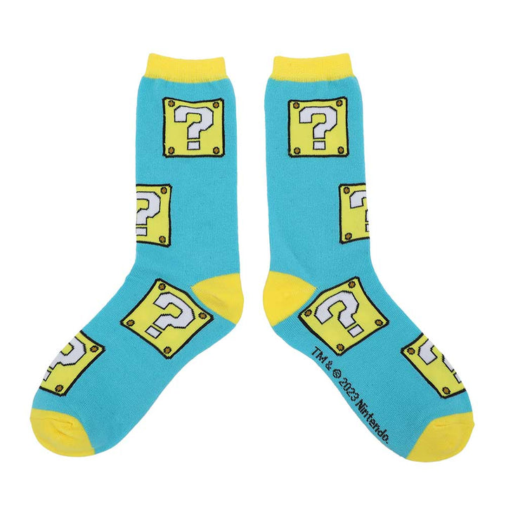 Super Mario Icons Women's 5 Pack Crew Socks - Shadow Anime