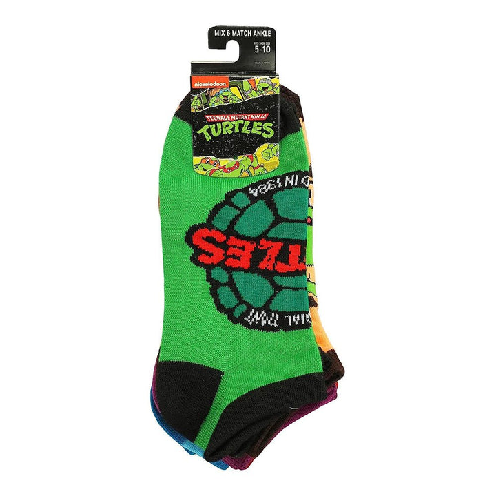 Teenage Mutant Ninja Turtles Retro Ankle Socks 5-Pack Set - Shadow Anime