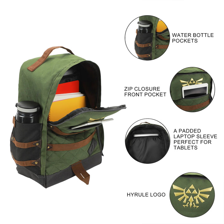 The Legend Of Zelda Hyrule Crest Built Up Backpack - Shadow Anime