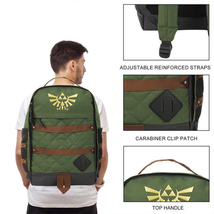 The Legend Of Zelda Hyrule Crest Built Up Backpack - Shadow Anime