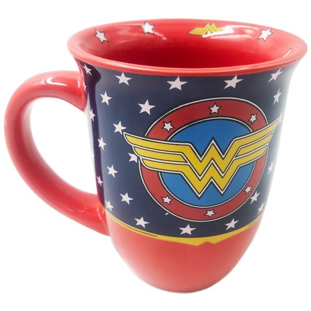 Wonder Woman Logo Red Wide Rim Mug 16 oz - Shadow Anime