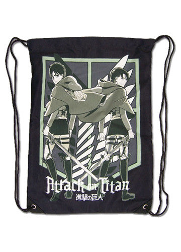 Attack On Titan Eren & Levi Drawstring Bag