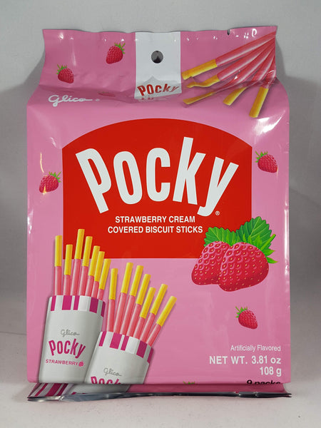 Strawberry Pocky -perhepakkaus 3,95 unssia (9 pakkaus)