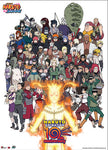 Naruto Cast 10th Anniversary Wall Scroll