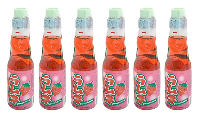 Ramune Soda Strawberry 6.6 oz - Authentic Japanese Marble Soda