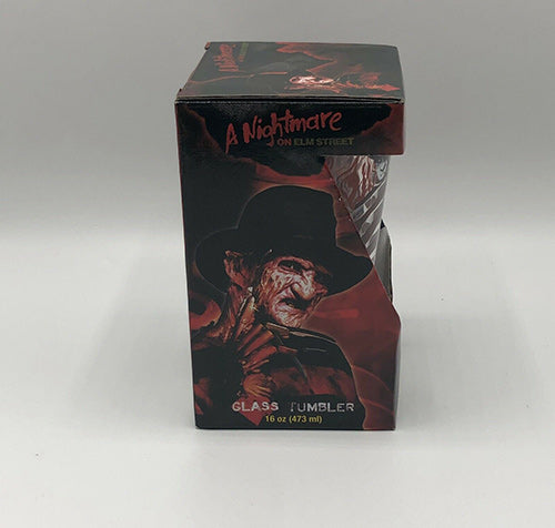 A Nightmare On Elm Street Freddy Krueger Pint Glass 16 oz Left Side