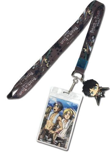 Attack On Titan Eren Lanyard With Charm