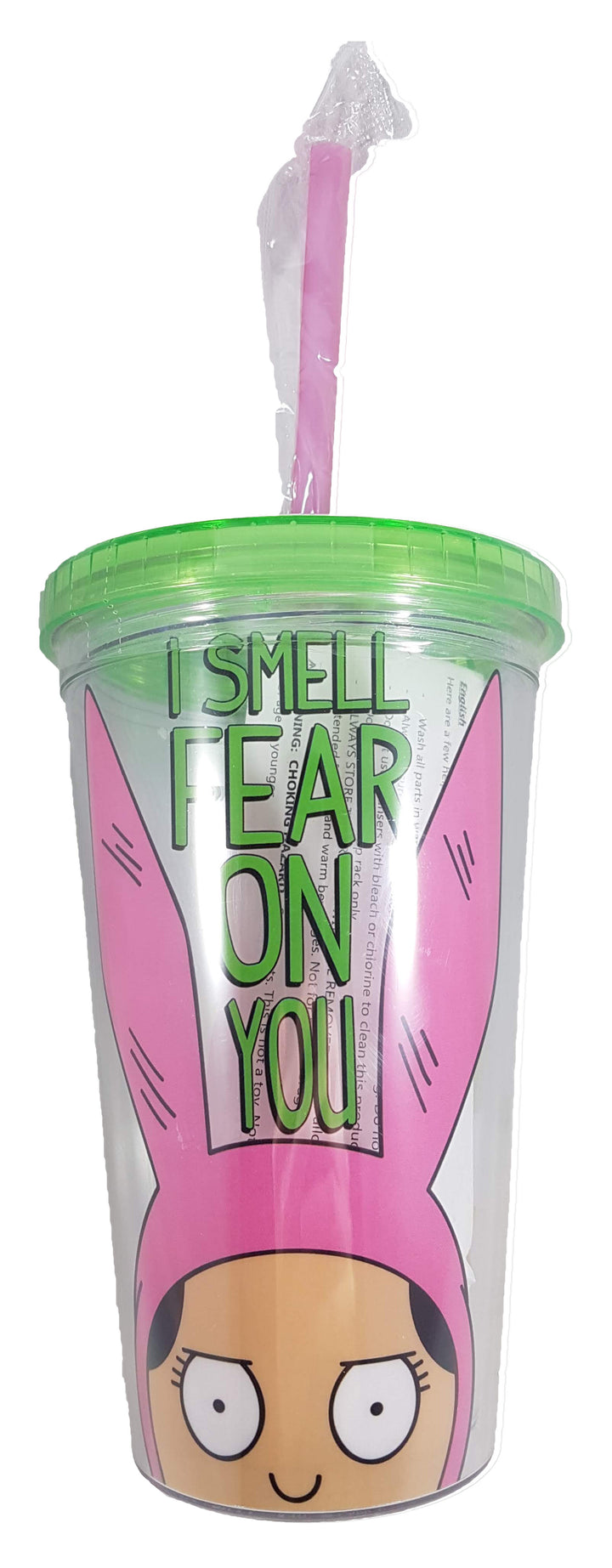 Bob's Burgers Louise I Smell Fear Tumbler W/ Kuchi Kopi Ice Cubes