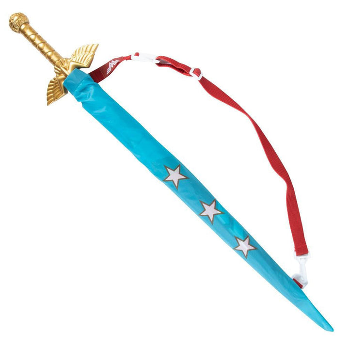 DC Comics Wonder Woman Sword Handle Umbrella With Sleeve and Should Strap